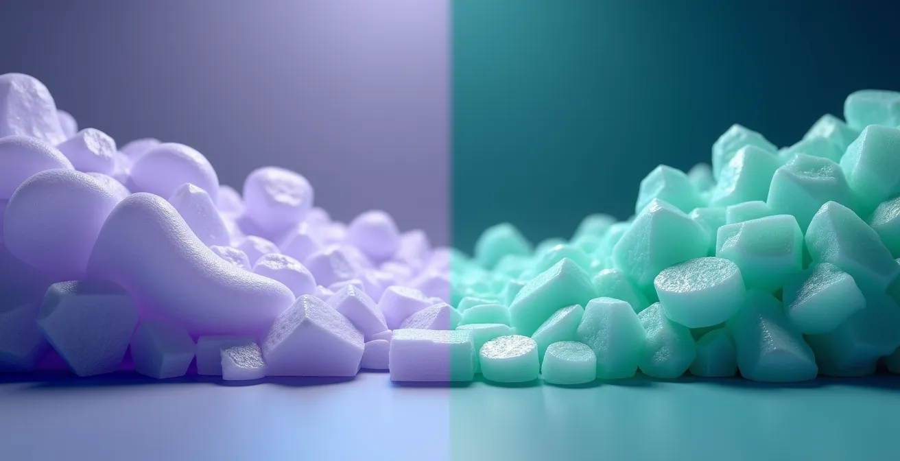 Représentation symbolique de l'action apaisante de la lavande vraie sur le système nerveux